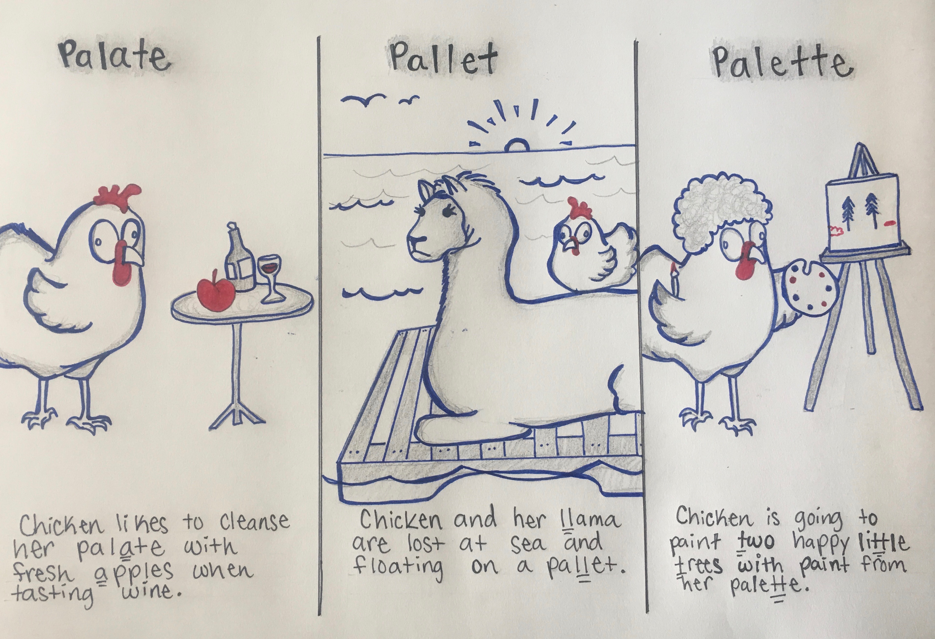 Palate Pallet v Palette - The Grammar Chicken
